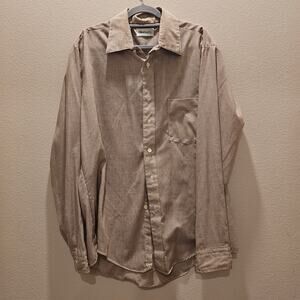 Oh!Bach's Men's Vintage Long Sleeve Button Down Shirt  Size 16.5 (34-35)
